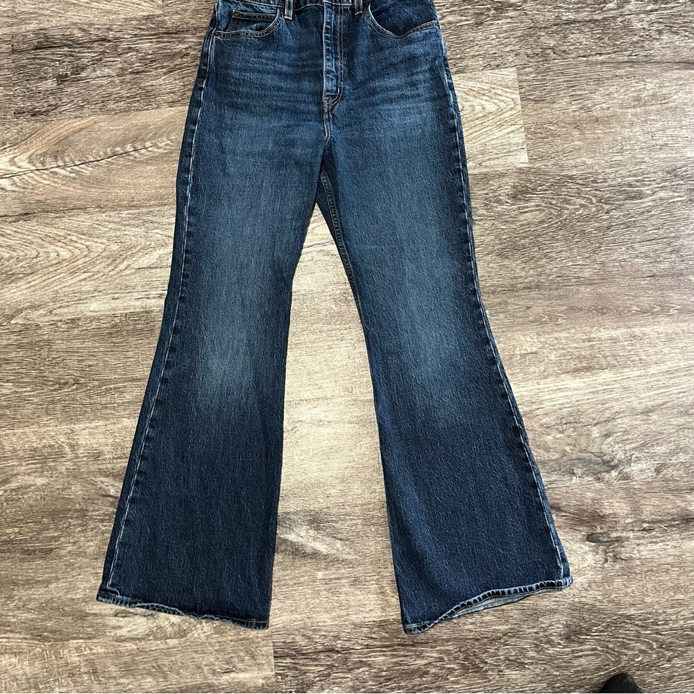 Levi's Blue Flare Wide Leg Jeans